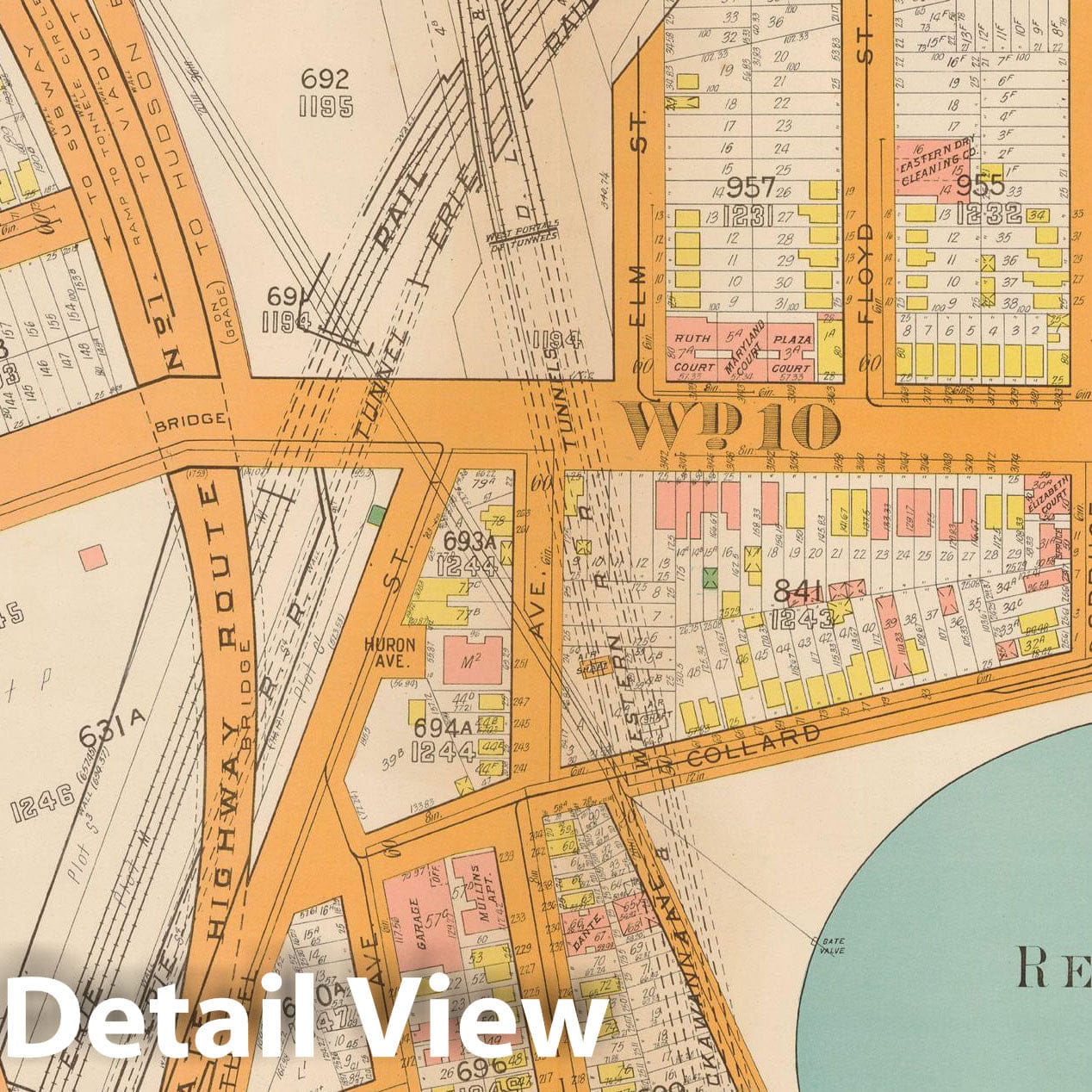 Historic Map : Plat Book of Jersey City, 1928 Plate 015 , Vintage Wall Art