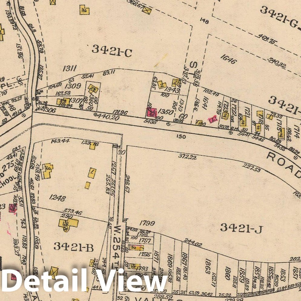 Historic Map : Borough of The Bronx, Sections 9-13, The Bronx 1928 Plate 157 , Vintage Wall Art