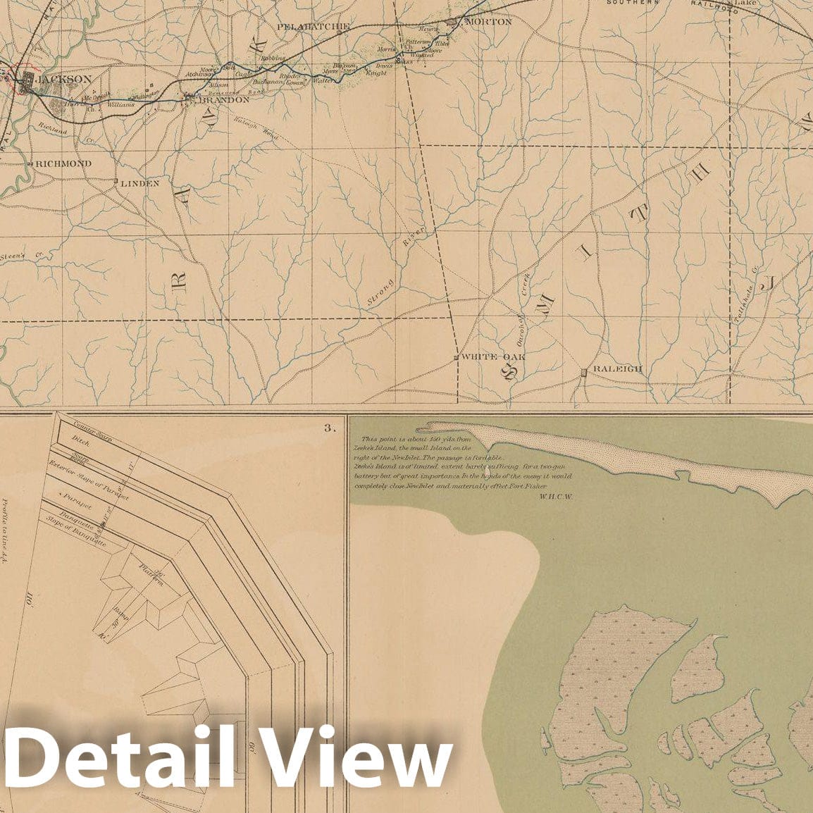 Historic Map : Civil War Atlas of the Union and Confederate Armies, Battles in GA, MI & NC 1895 , Vintage Wall Art