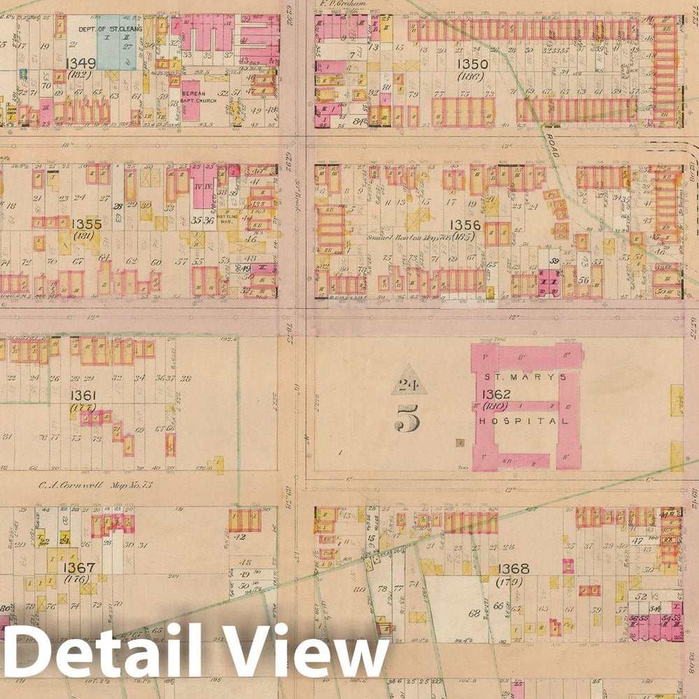Historic Map : Brooklyn 1904 Plate 022 , Atlas Borough of Brooklyn , Vintage Wall Art