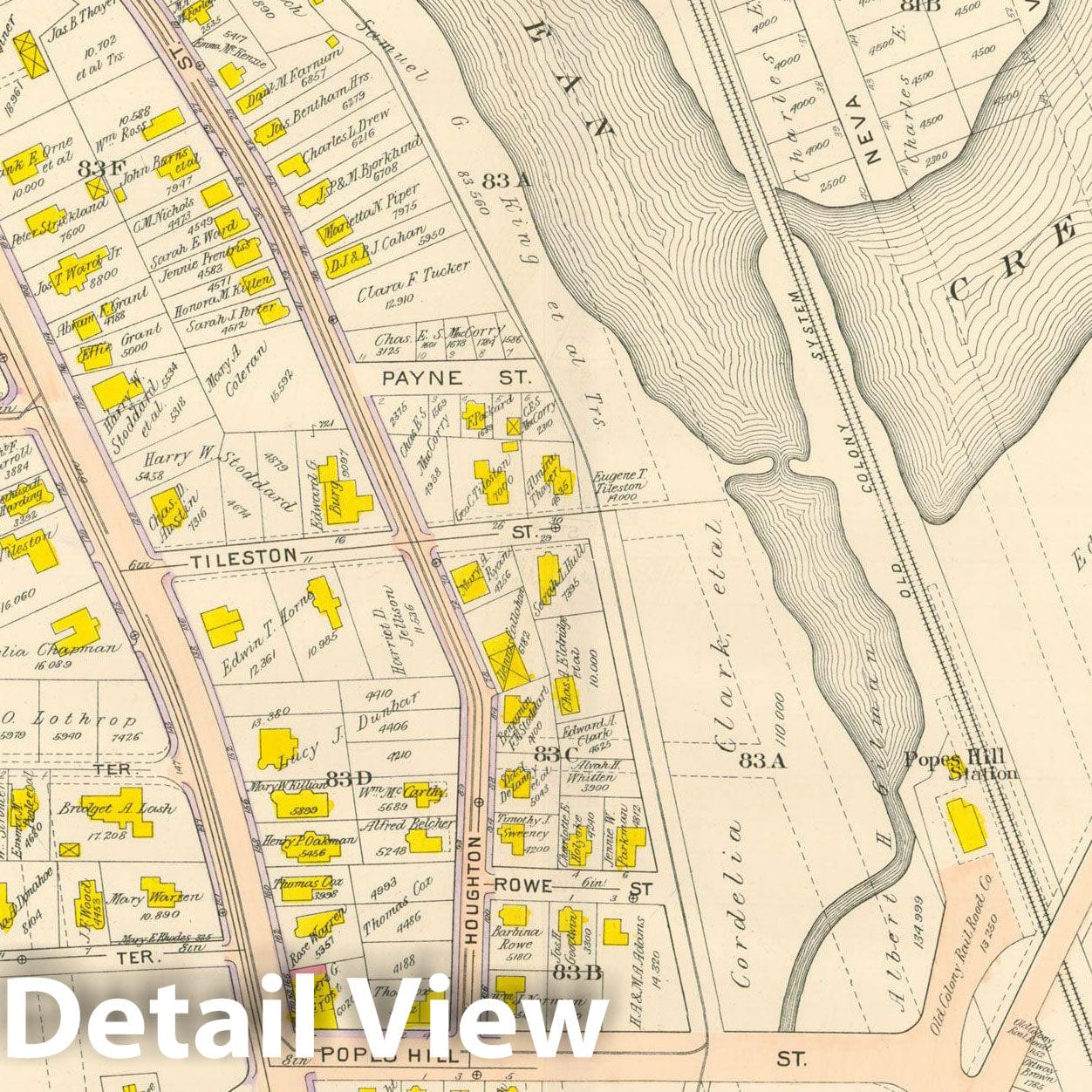 Historic Map : Atlas City of Boston, Vol. 5, Dorchester, 4th Ed., Dorchester 1904 Plate 020 , Vintage Wall Art