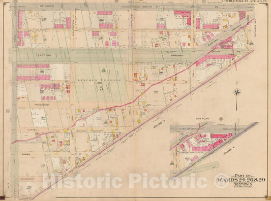 Historic Map : Brooklyn 1904 Plate 029 , Atlas Borough of Brooklyn , Vintage Wall Art
