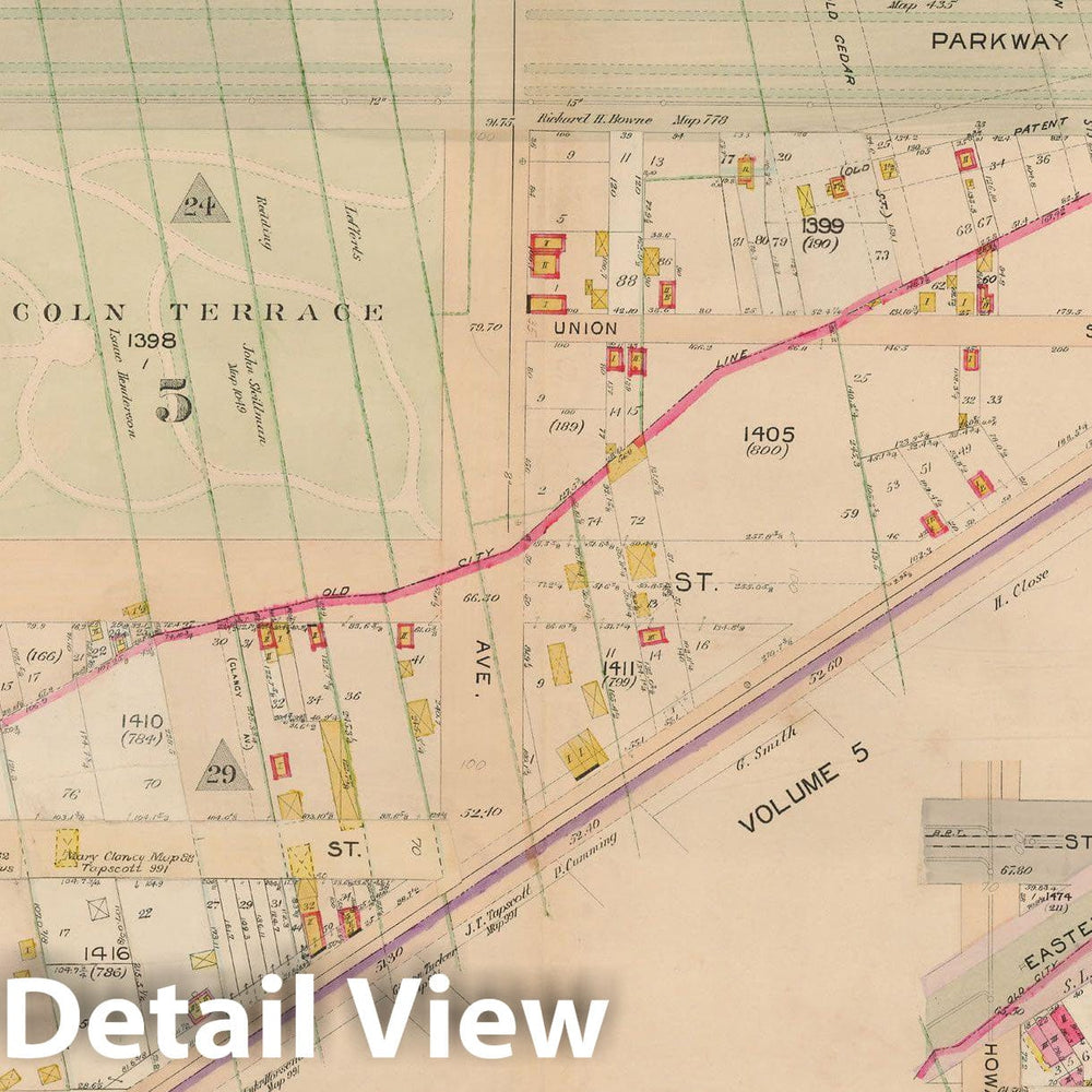Historic Map : Brooklyn 1904 Plate 029 , Atlas Borough of Brooklyn , Vintage Wall Art