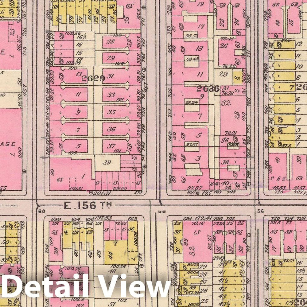 Historic Map : Borough of The Bronx, Sections 9-13, The Bronx 1928 Plate 045 , Vintage Wall Art