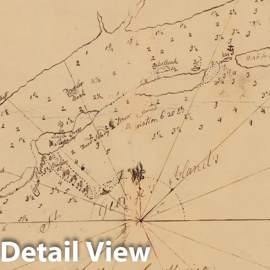 Historic Map : 18th Century Coastal Charts, Florida Coast 1769 Topographic Map , Vintage Wall Art