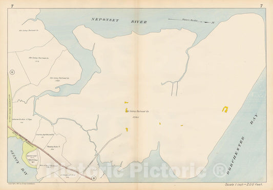 Historic Map : Atlas City of Quincy, Quincy 1907 Plate 007 , Vintage Wall Art
