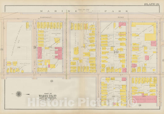 Historic Map : Atlas City of Boston: South Boston 1919 Plate 026 , Vintage Wall Art