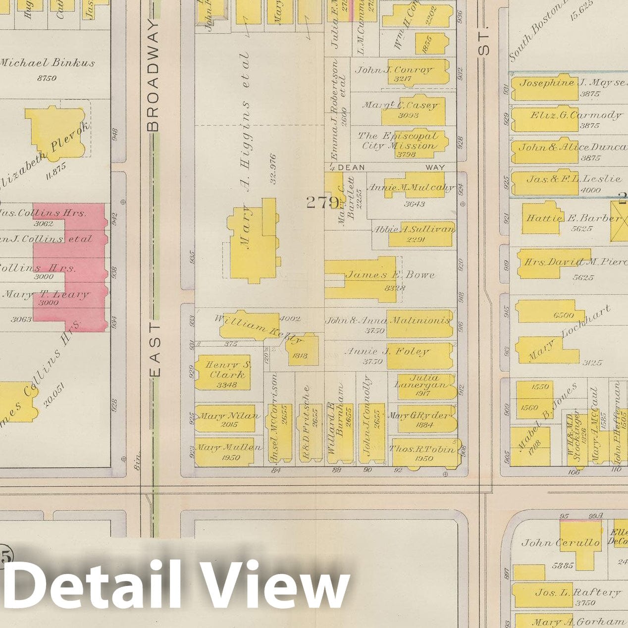 Historic Map : Atlas City of Boston: South Boston 1919 Plate 026 , Vintage Wall Art