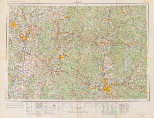 Historic Map : USGS 1:250,000 Topographic Maps, Albany 1968 , Vintage Wall Art