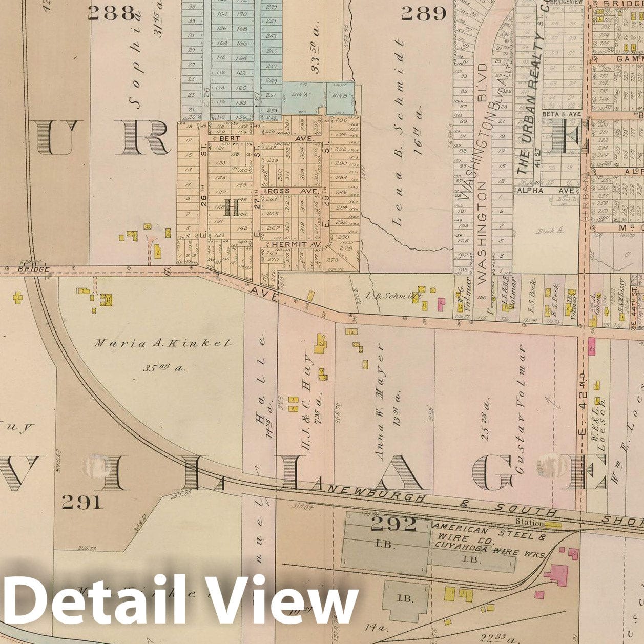 Historic Map : Plat Book of The City of Cleveland, Vol. Two, 1912 Plate 041 , Vintage Wall Art
