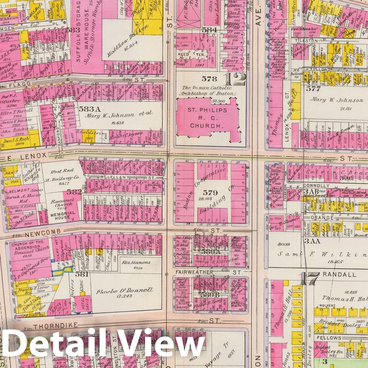 Historic Map : Atlas City of Boston: Boston Proper and Back Bay, Boston 1908 Plate 029 , Vintage Wall Art