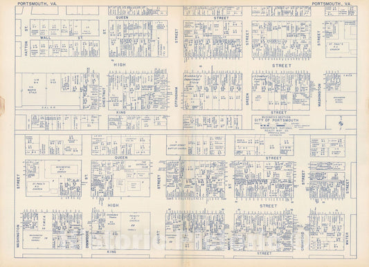 Historic Map : States of PA, VA & WV, Portsmouth 1950 , Nirenstein's Real Estate Atlas , Vintage Wall Art