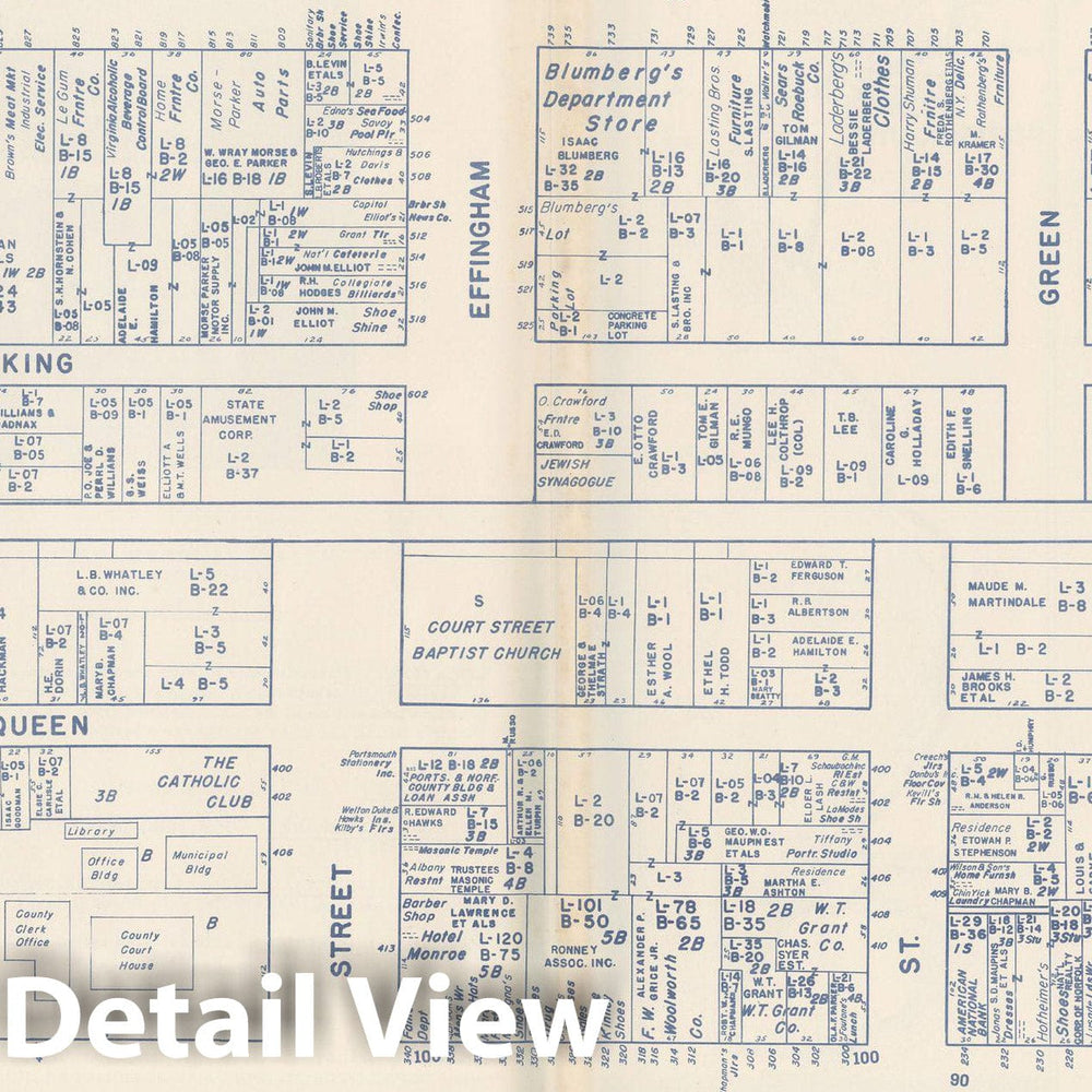 Historic Map : States of PA, VA & WV, Portsmouth 1950 , Nirenstein's Real Estate Atlas , Vintage Wall Art