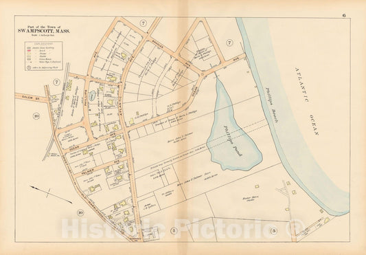 Historic Map : Atlas of Town of Swampscott, Swampscott 1897 Plate 006 , Vintage Wall Art