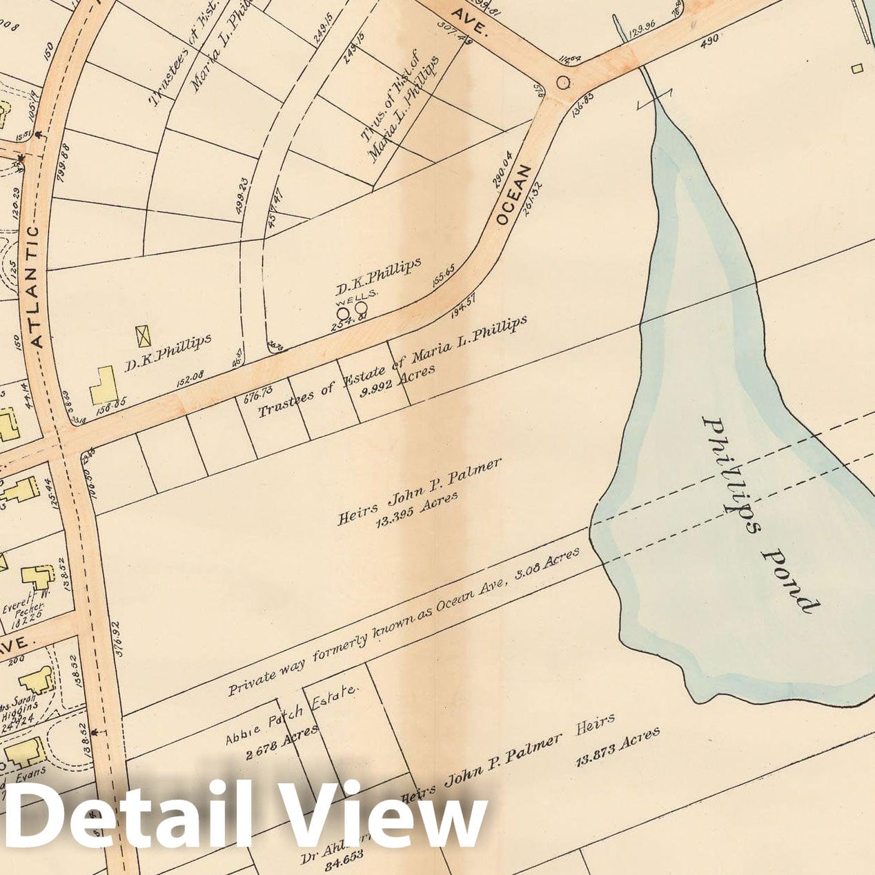 Historic Map : Atlas of Town of Swampscott, Swampscott 1897 Plate 006 , Vintage Wall Art