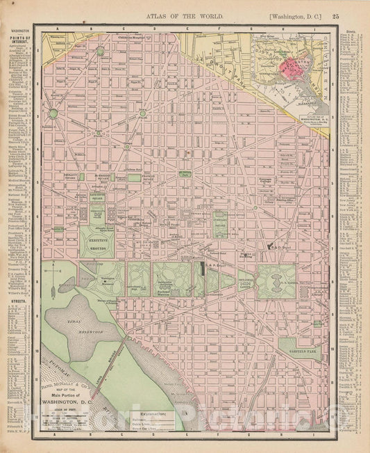 Historic Map : Washington 1900 , Universal Atlas World , Vintage Wall Art, v2