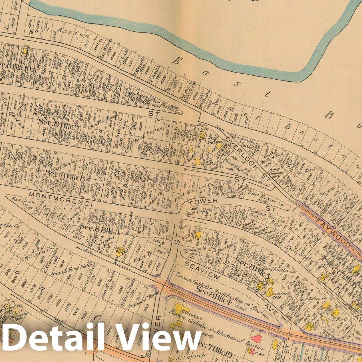 Historic Map : Atlas City of Boston: Charlestown and East Boston, East Boston 1922 Plate 032 , Vintage Wall Art