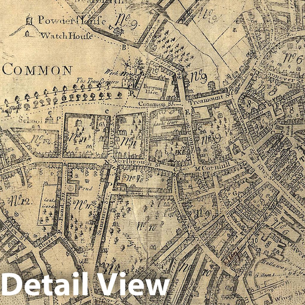 Historic Map : Revolutionary War Maps of Boston and Massachusetts, 1769 , Vintage Wall Art