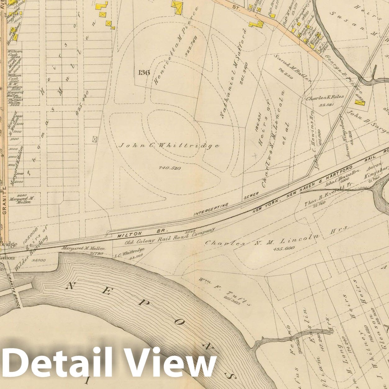Historic Map : Atlas City of Boston, Vol. 5, Dorchester, Dorchester 1898 Plate 033 , Vintage Wall Art