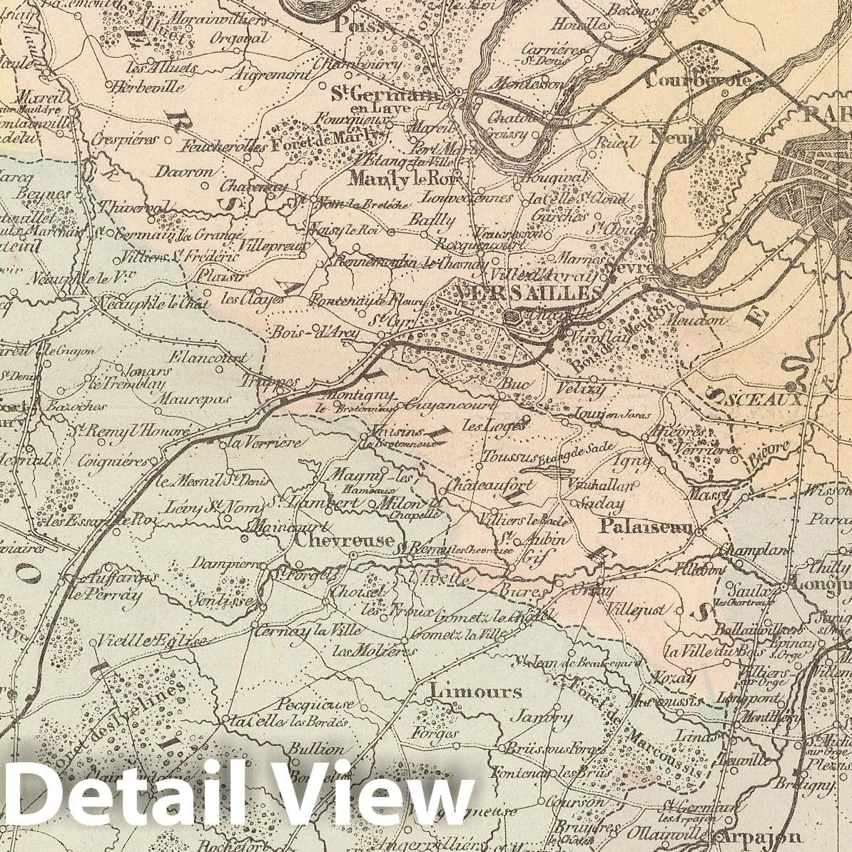 Historic Map : Europe, Paris , Vintage Wall Art