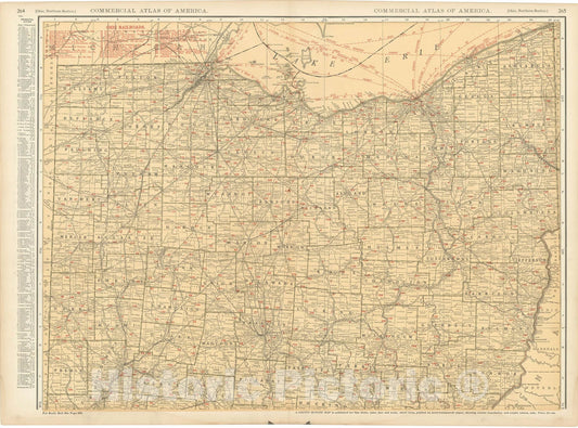 Historic Map : Ohio 1925 , v4, Vintage Wall Art
