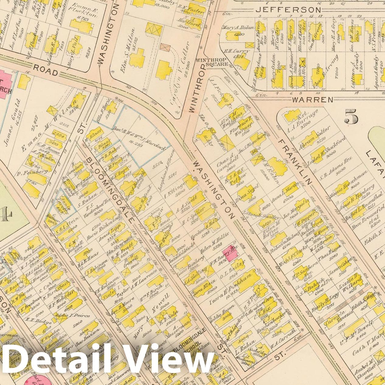Historic Map : Atlas of Chelsea, Revere and Winthrop, Chelsea 1914 Plate 008 , Vintage Wall Art