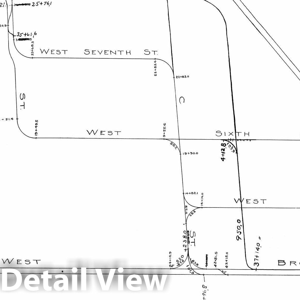 Historic Map : Boston Elevated Railway Track Plans, South Boston 1899-1915 Plate 002 , Vintage Wall Art