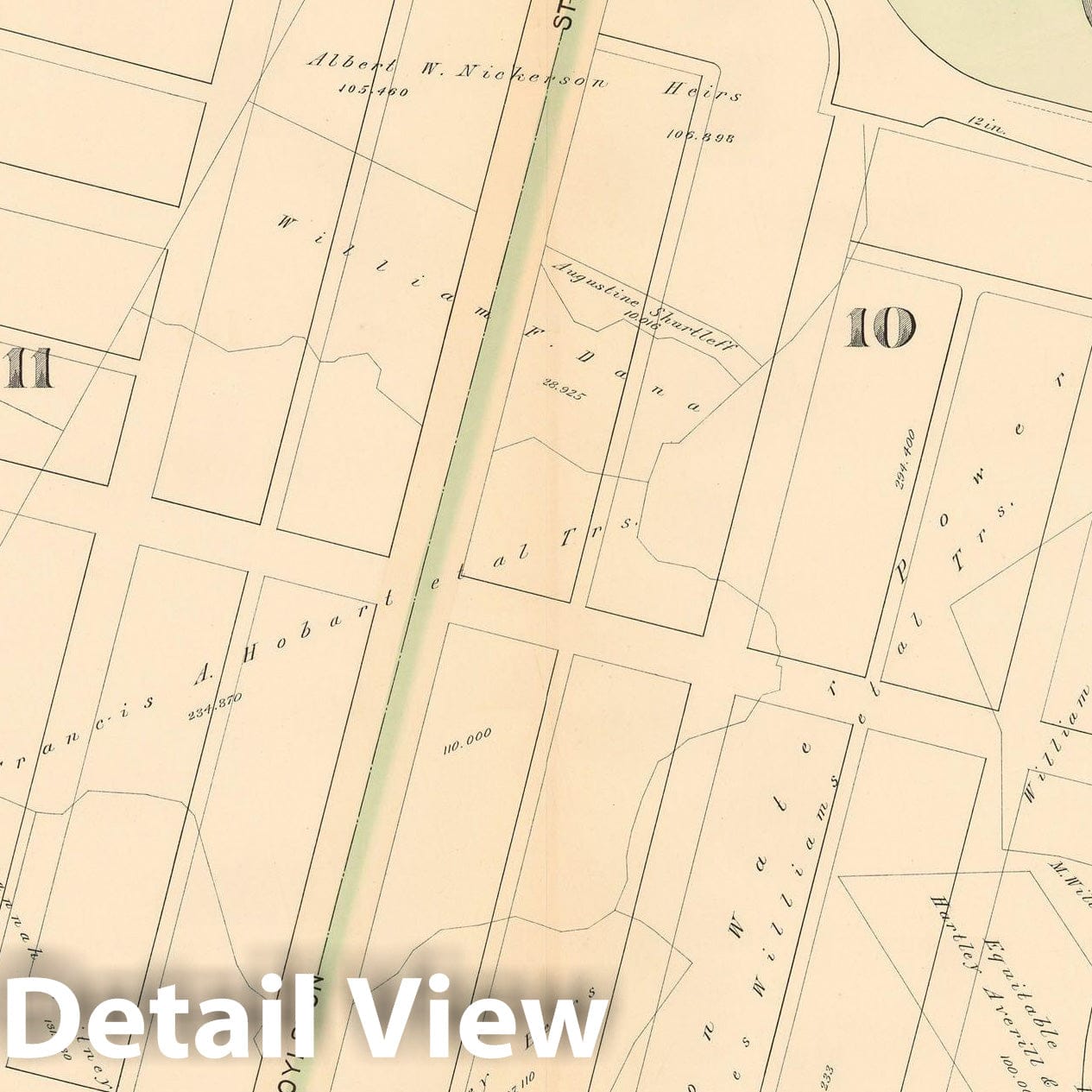 Historic Map : Boston 1895 Plate 027 , Atlas City of Boston Proper & Roxbury , Vintage Wall Art
