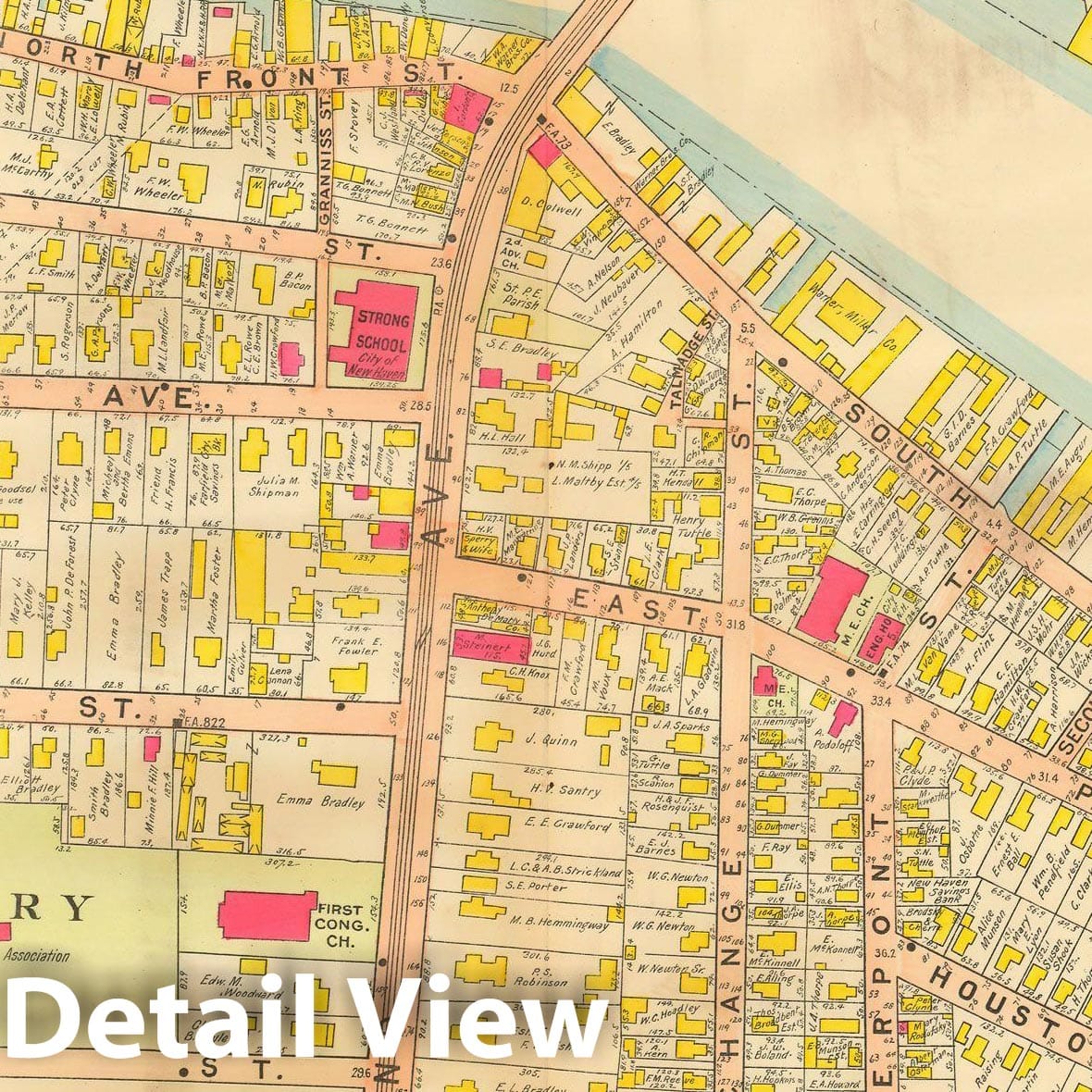 Historic Map : Atlas of New Haven Connecticut, New Haven 1911 Plate 029 , Vintage Wall Art
