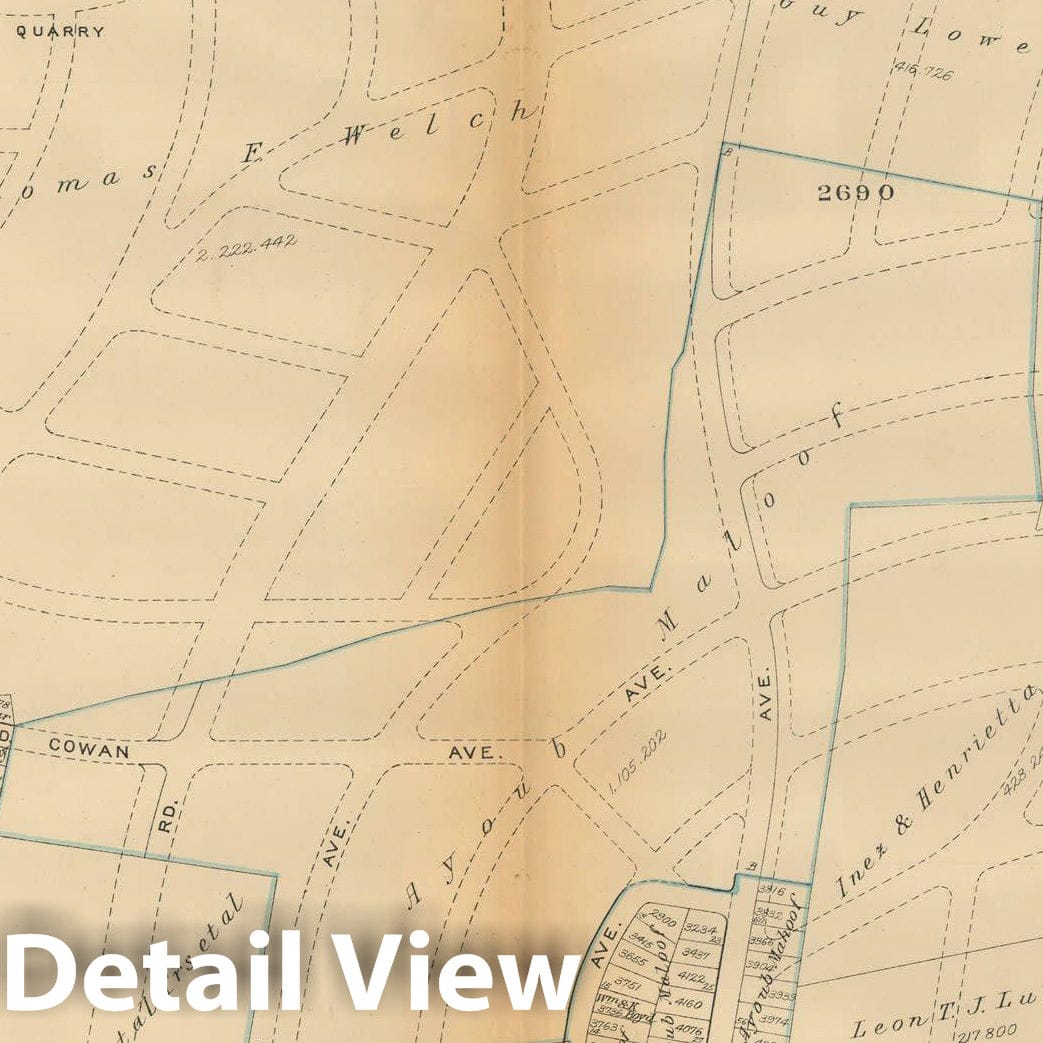 Historic Map : Atlas City of Boston, West Roxbury 1924 Plate 027 , Vintage Wall Art