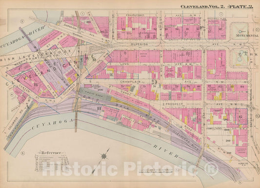 Historic Map : Plat Book of The City of Cleveland, Vol. Two, 1912 Plate 002 , Vintage Wall Art