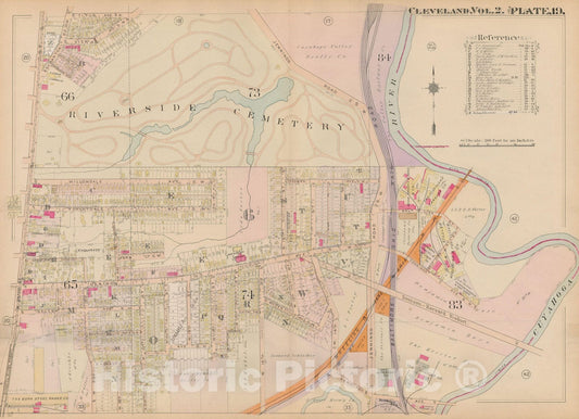 Historic Map : Plat Book of The City of Cleveland, Vol. Two, 1912 Plate 019 , Vintage Wall Art