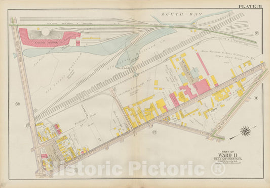 Historic Map : Atlas City of Boston: South Boston 1919 Plate 031 , v2, Vintage Wall Art