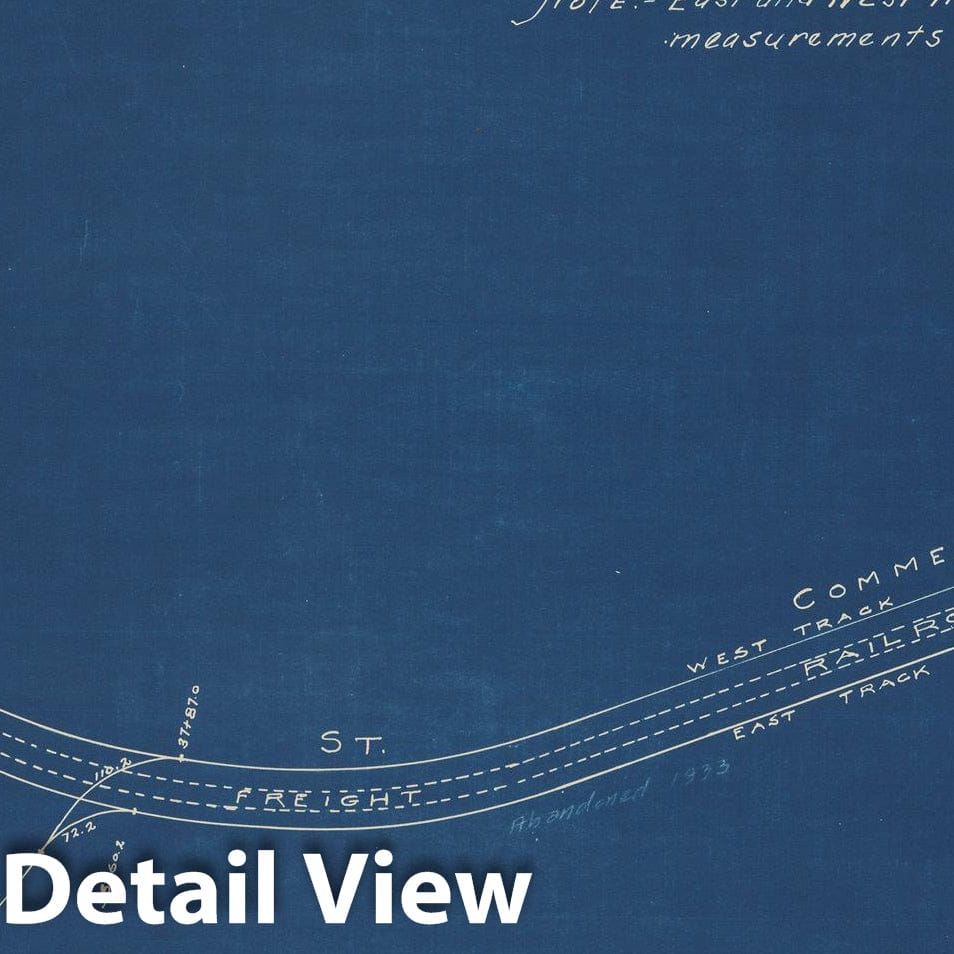 Historic Map : Boston Elevated Railway Track Plans, Boston 1936 Plate 034 , Vintage Wall Art