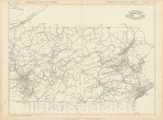 Historic Map : Pennsylvania 1925 , v3, Vintage Wall Art