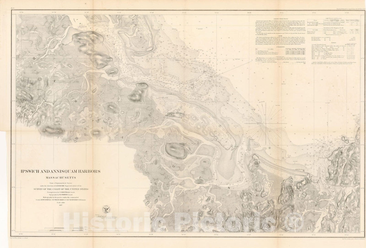 Historic Map : Ipswich, Ipswich 1857 Topographic Map , Vintage Wall Art