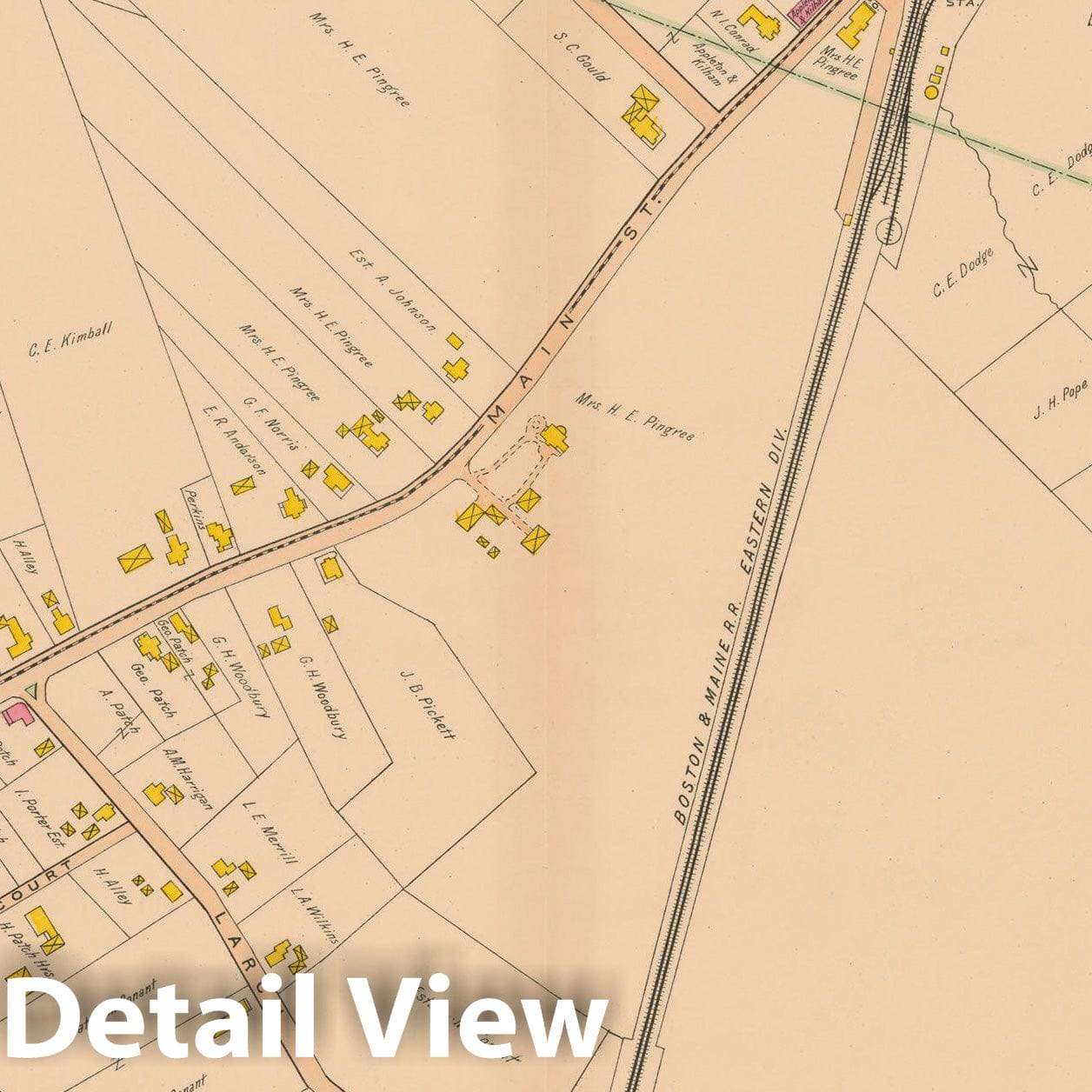 Historic Map : Atlas Towns of Topsfield, Ipswich, Essex, Hamilton and Wenham, Essex County, MA, Wenham 1910 Plate 032 , Vintage Wall Art