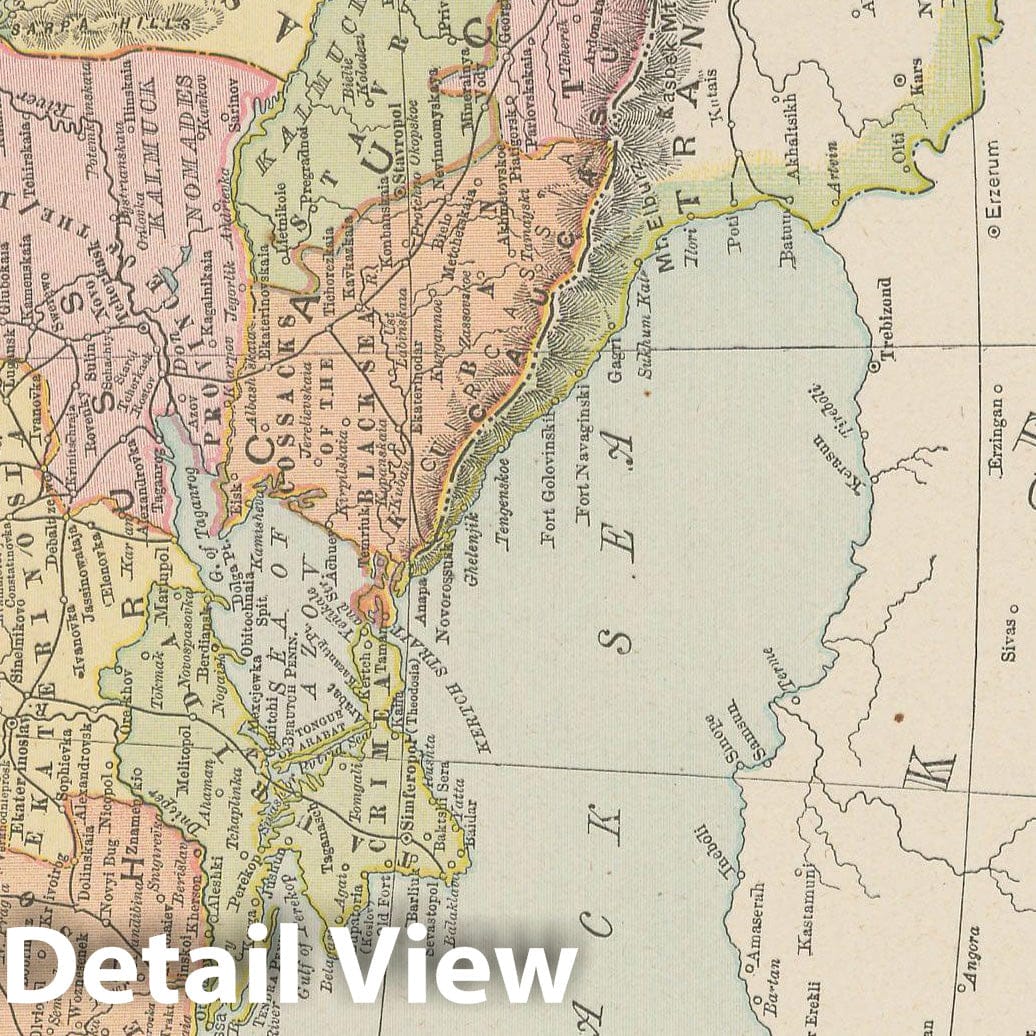 Historic Map : Russia 1900 , Universal Atlas World , v2, Vintage Wall Art