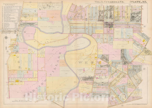 Historic Map : Plat Book of The City of Cleveland, Vol. Three, Cleveland 1920 Plate 035 , Vintage Wall Art
