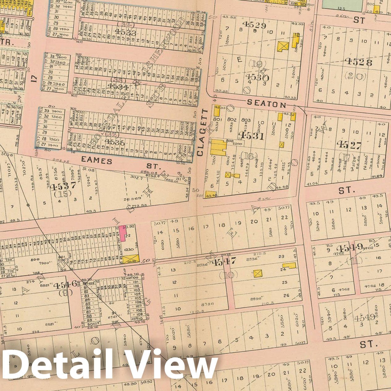 Historic Map : Atlas of Washington D.C. Volume 4 (NE, SE), Washington 1907 Plate 001 , Vintage Wall Art