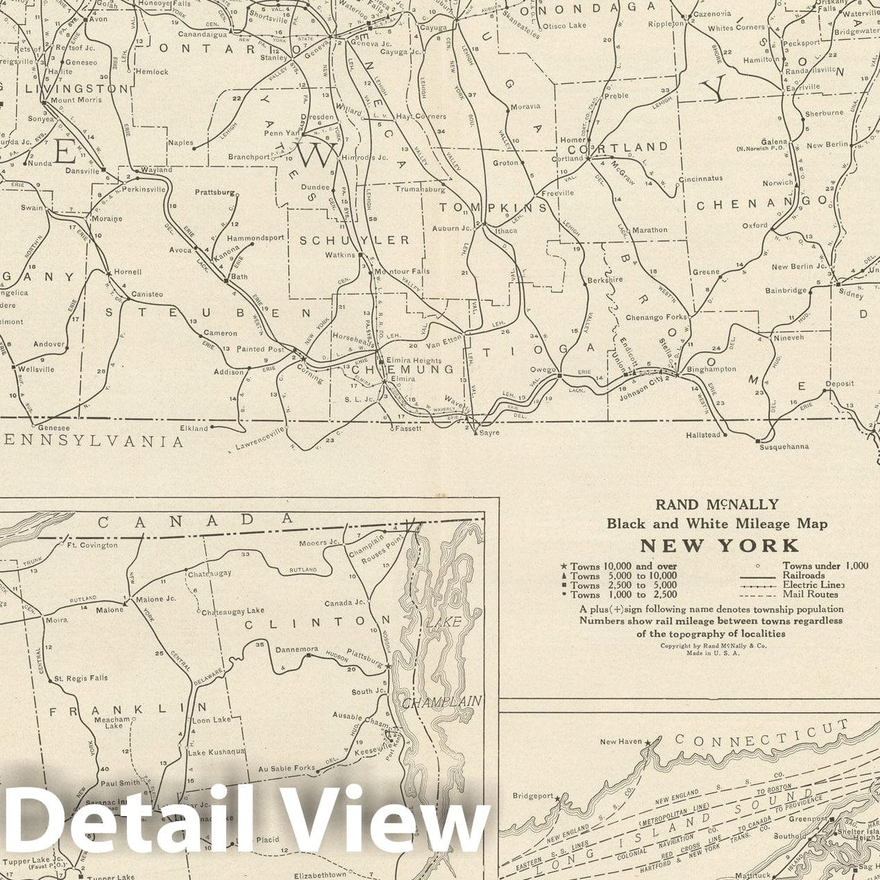 Historic Map : New York 1925 , v3, Vintage Wall Art