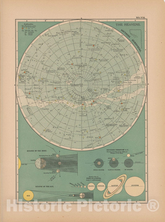 Historic Map : World Map 1897 , The Century Atlas World , v2, Vintage Wall Art