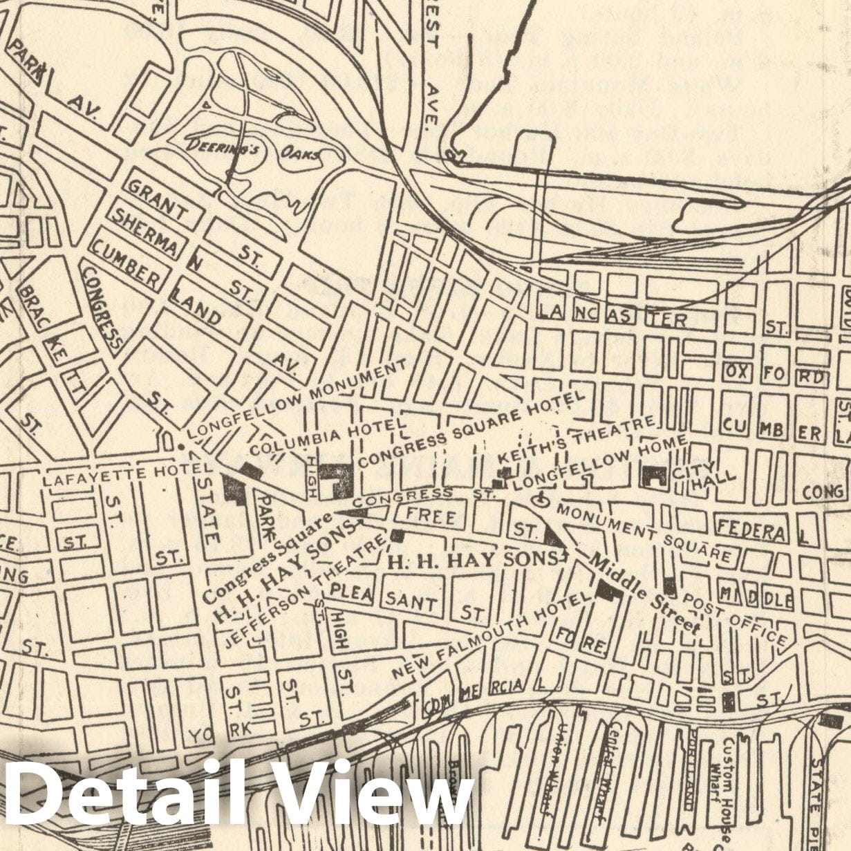 Historic Map : Portland, Portland 1937 , Vintage Wall Art