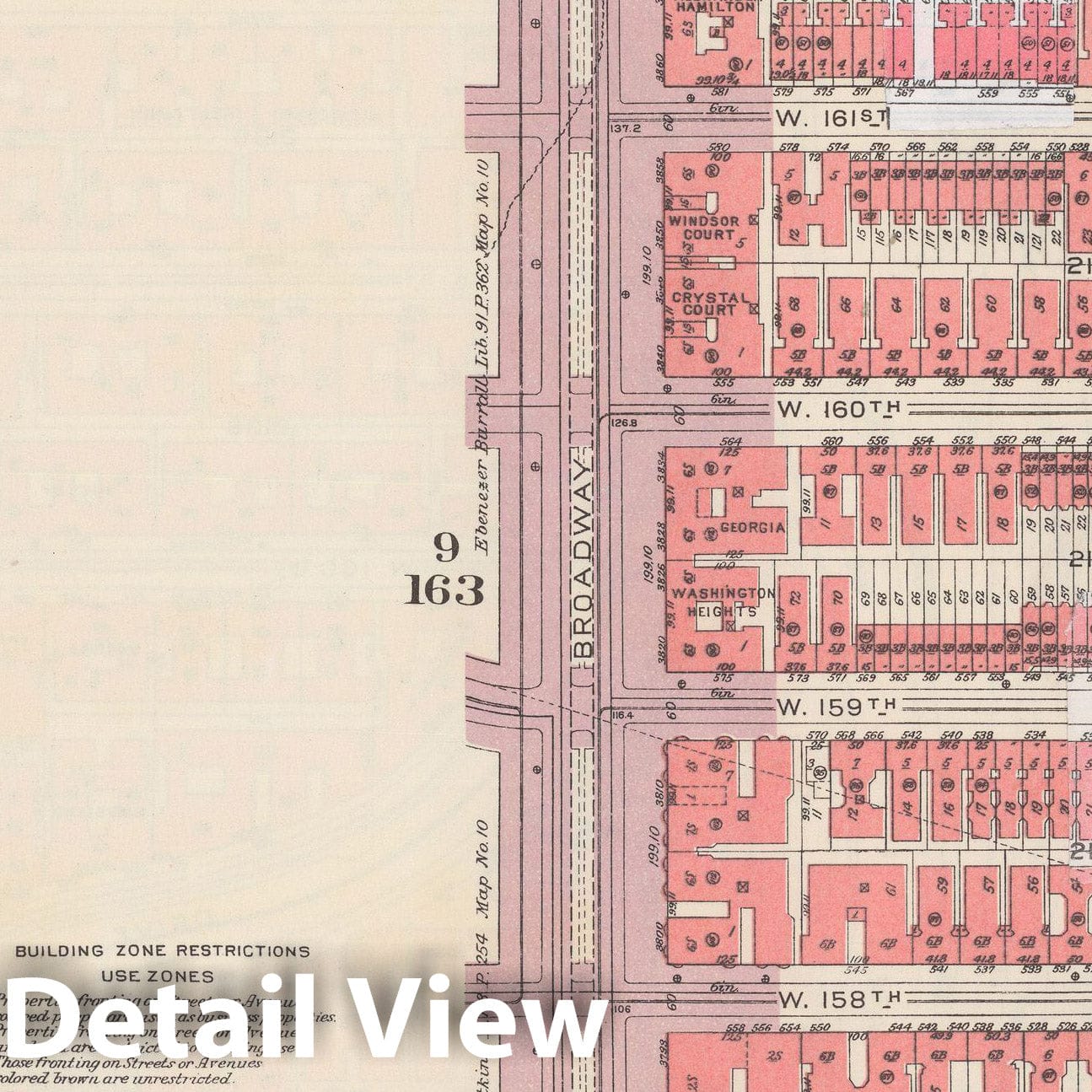 Historic Map : Manhattan Land Book 1955 - Updated Through Nov 7th, New York City 1975 Plate 164 , Vintage Wall Art