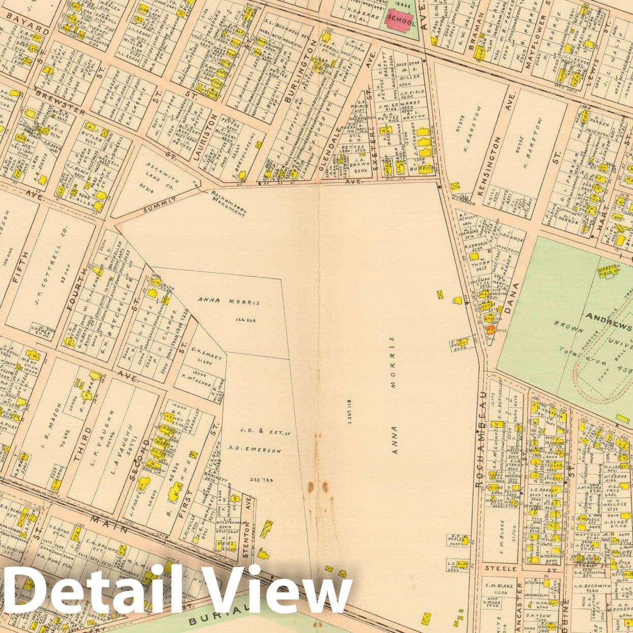 Historic Map : Atlas City of Providence Rhode Island, Providence 1908 Plate 011 , Vintage Wall Art
