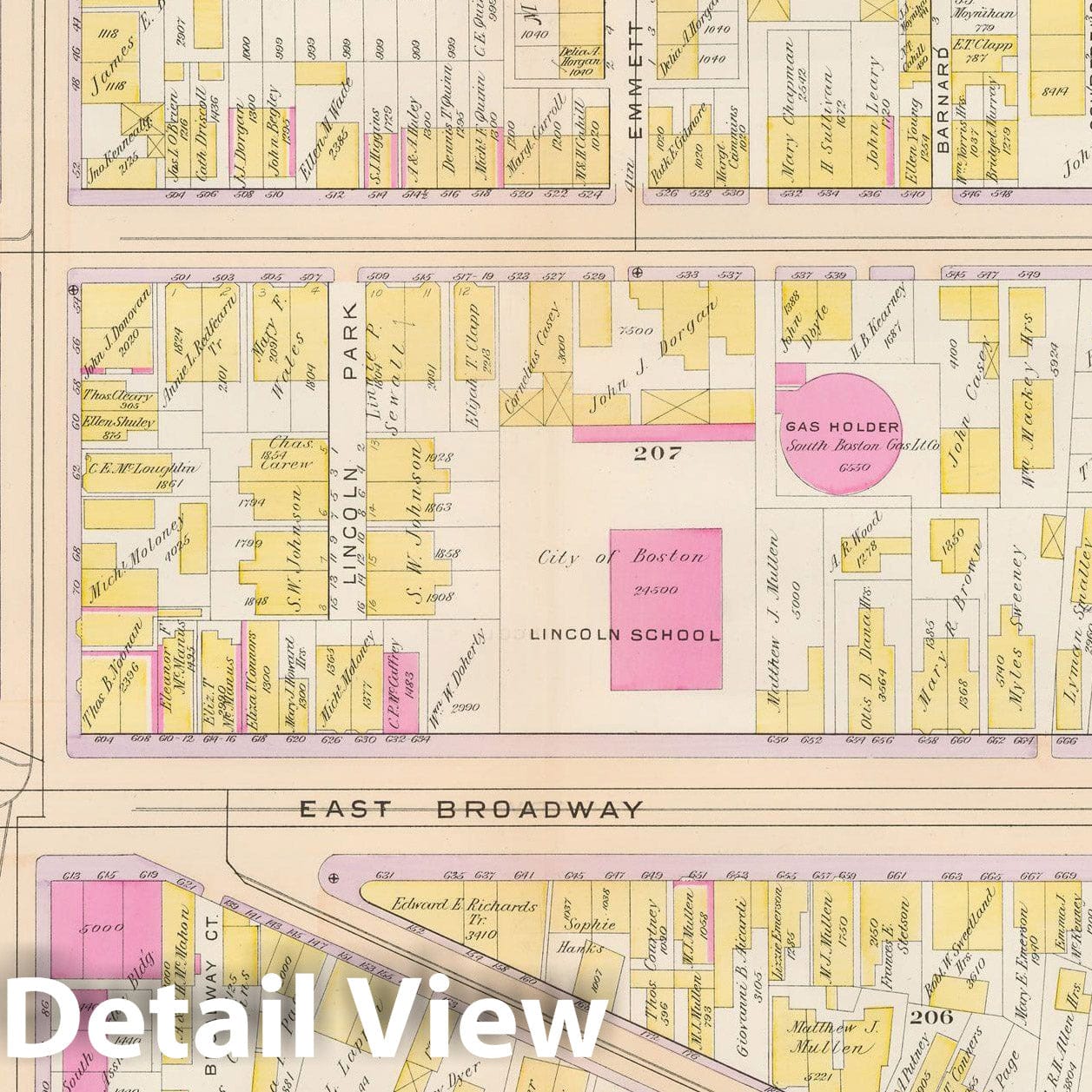 Historic Map : Atlas City of Boston, South Boston 1899 Plate 020 , Vintage Wall Art