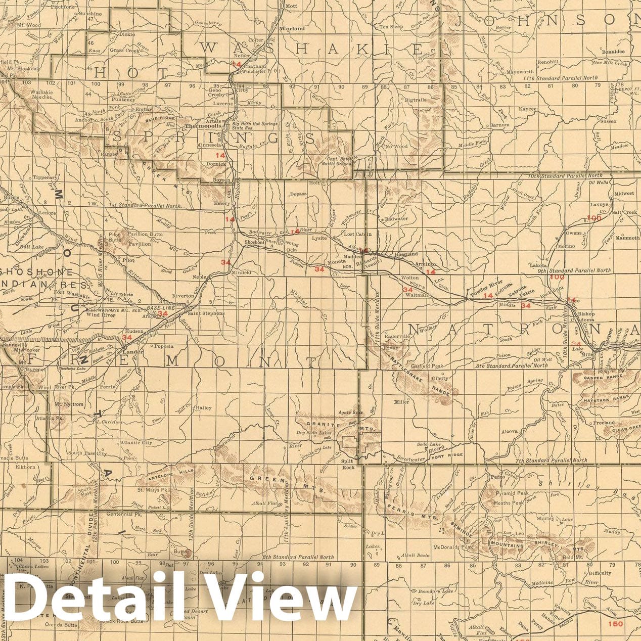 Historic Map : Wyoming 1925 , Commercial Atlas of America 56th Edition , v2, Vintage Wall Art