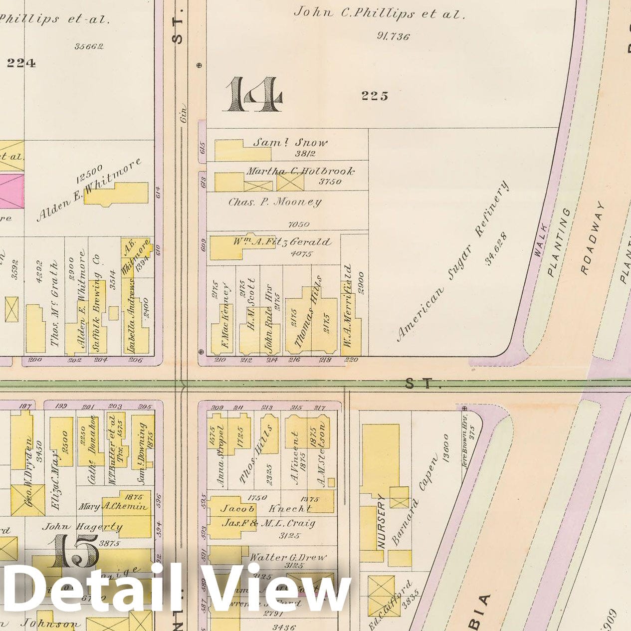 Historic Map : Atlas City of Boston, South Boston 1899 Plate 023 , Vintage Wall Art