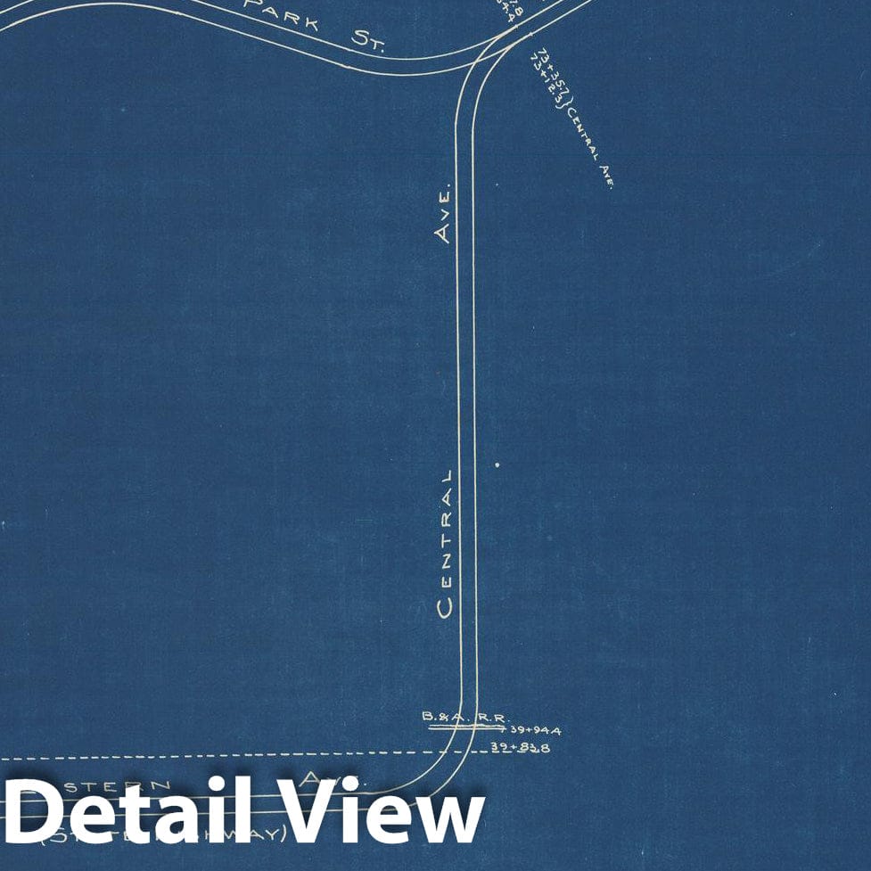 Historic Map : Boston Elevated Railway Track Plans, Chelsea 1936 Plate 022 , Vintage Wall Art