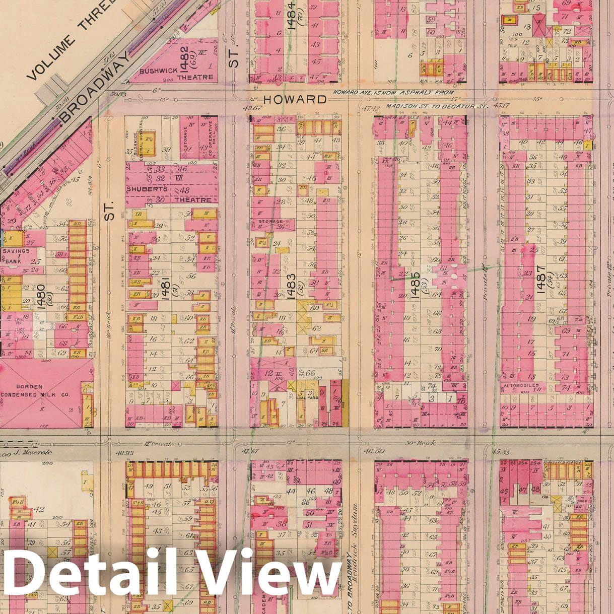 Historic Map : Brooklyn 1904 Plate 017 , Atlas Borough of Brooklyn , Vintage Wall Art